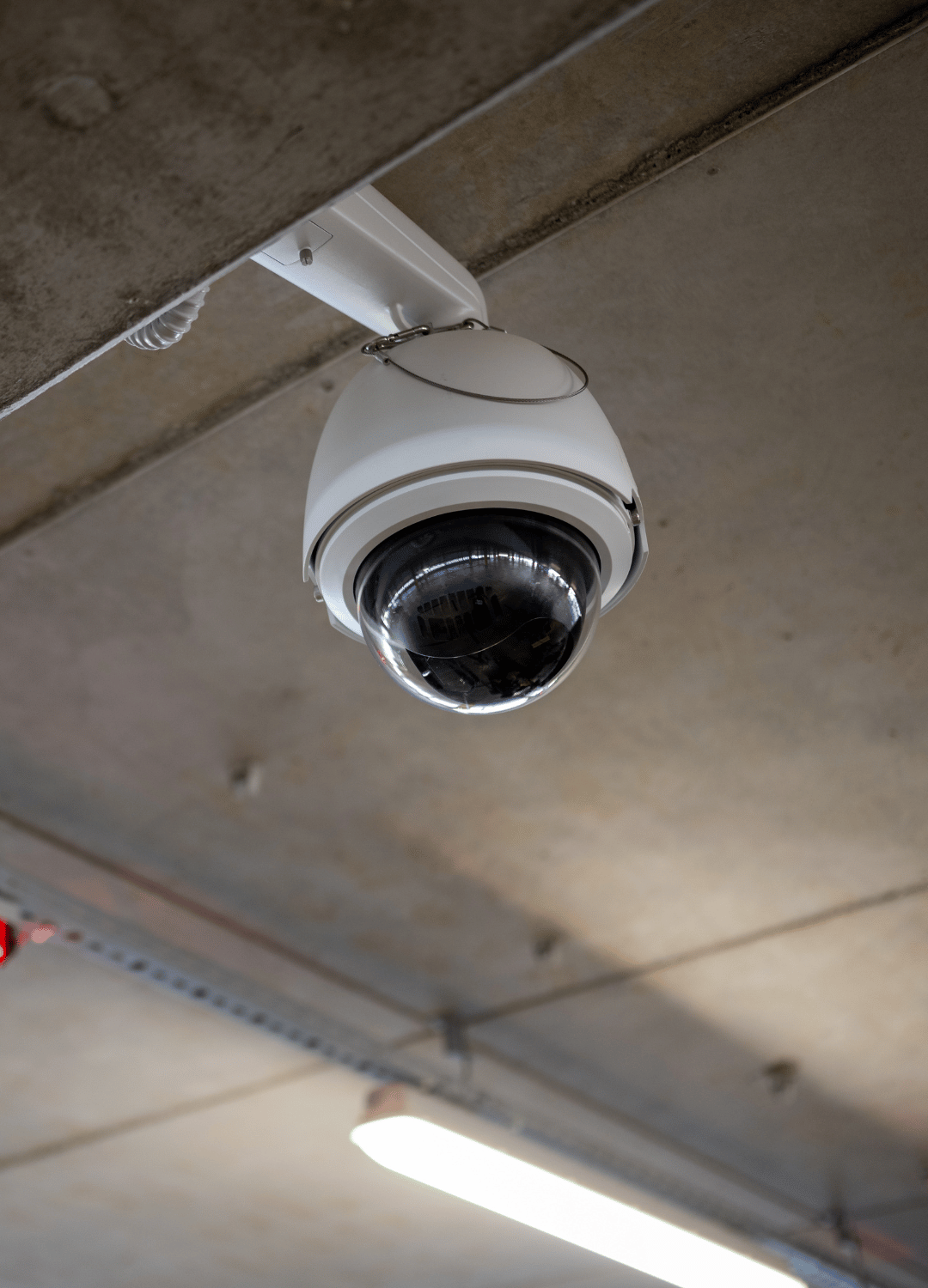 Telecamera di sorveglianza installata sul soffitto